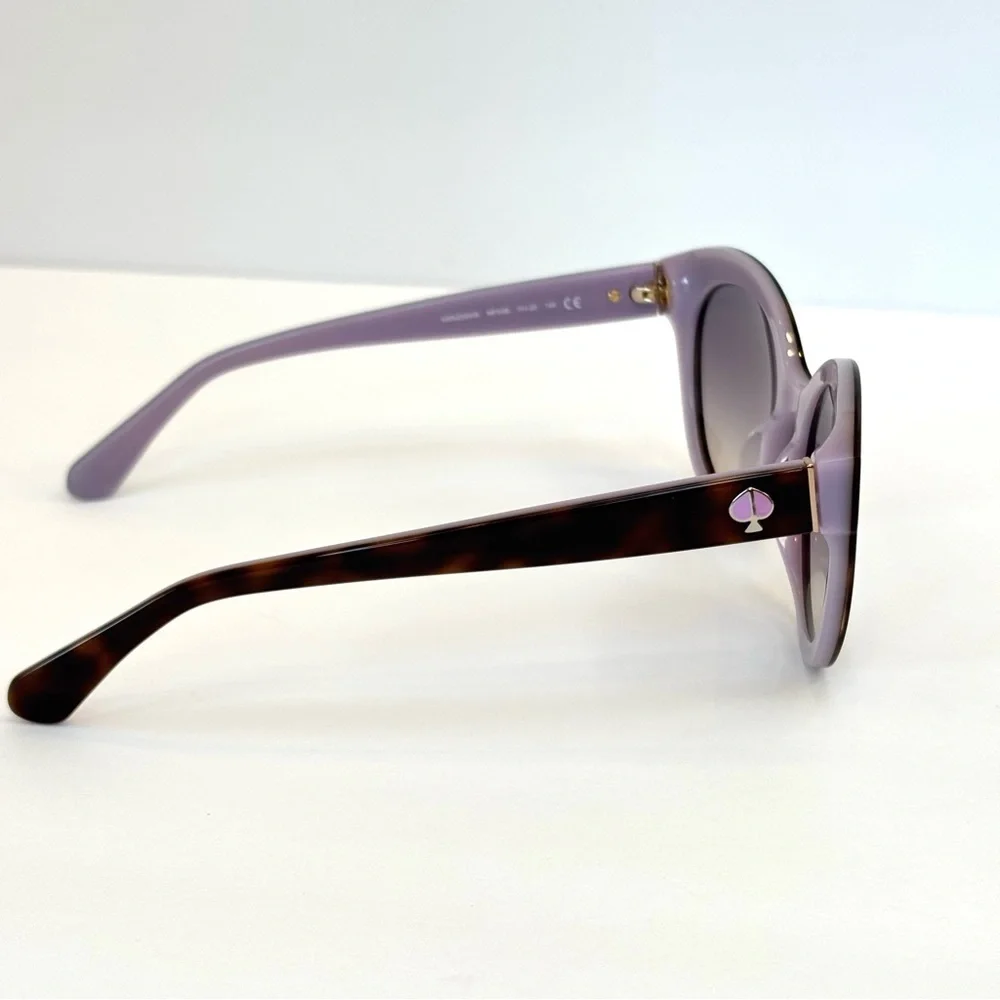 Kate Spade Karleigh/S 51mm Cat Eye Tortoise Sunglasses Havana/Plum New with case